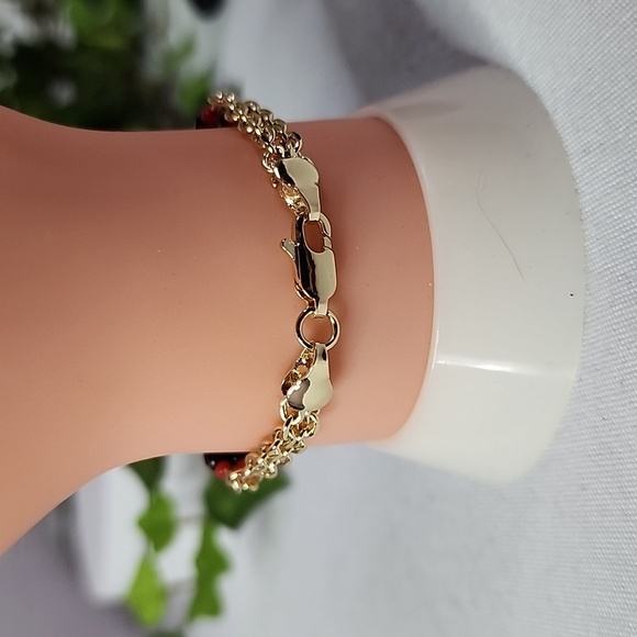 Gold Filled Child's Azabache Protection Bracelet - Picture 8 of 8